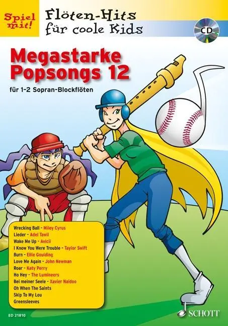 Cover: 9783795748456 | Megastarke Popsongs | Band 12. 1-2 Sopran-Blockflöten. | Buch + CD