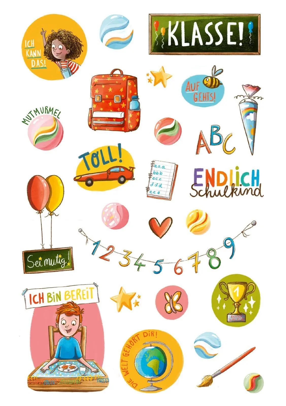 Bild: 4014489138556 | Mutmach-Sticker | Über 200 bestärkende Botschaften | Sarah Welk | 2026
