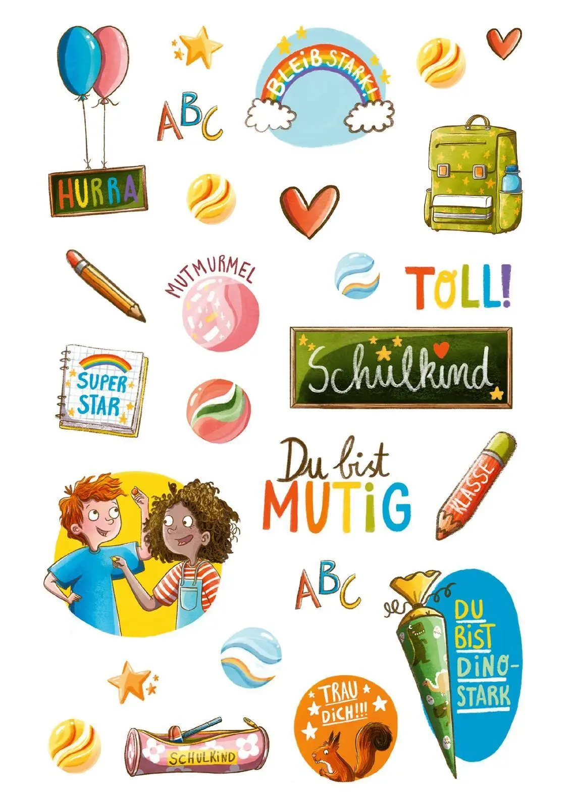 Bild: 4014489138556 | Mutmach-Sticker | Über 200 bestärkende Botschaften | Sarah Welk | 2026