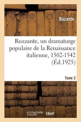 Cover: 9782329228556 | Ruzzante, Un Dramaturge Populaire de la Renaissance Italienne,...