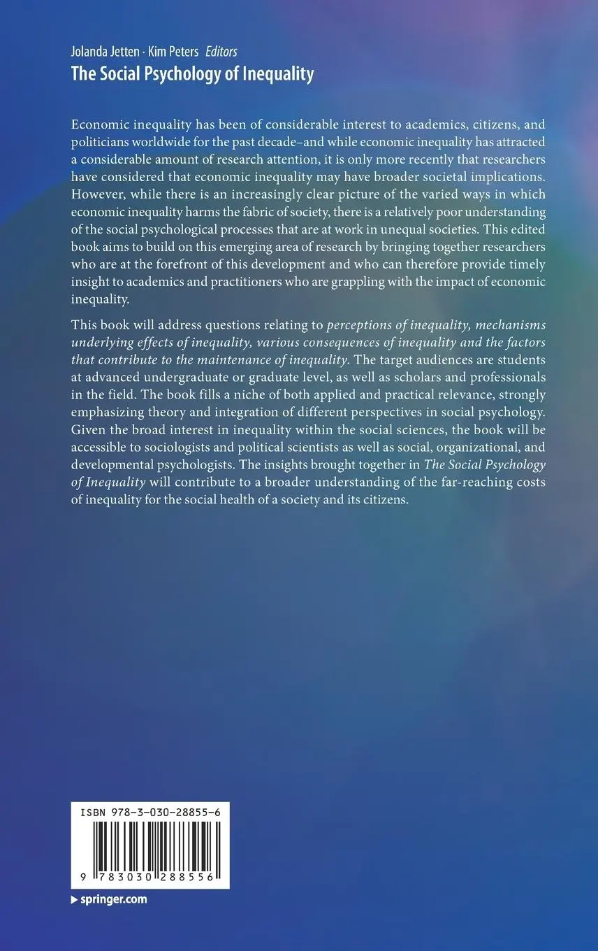 Rückseite: 9783030288556 | The Social Psychology of Inequality | Kim Peters (u. a.) | Buch | ix