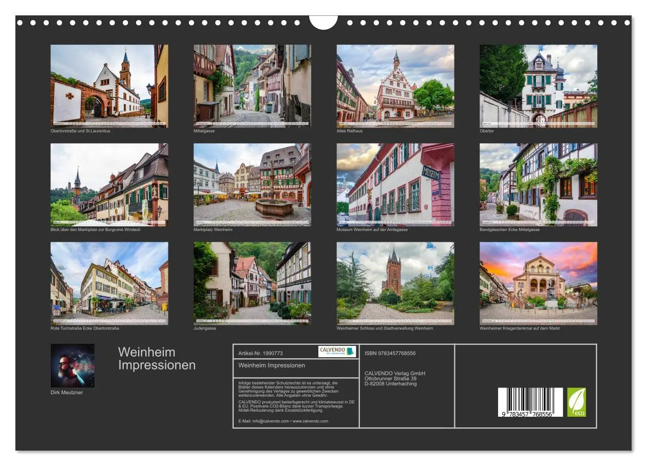 Bild: 9783457768556 | Weinheim Impressionen (Wandkalender 2026 DIN A3 quer), CALVENDO...