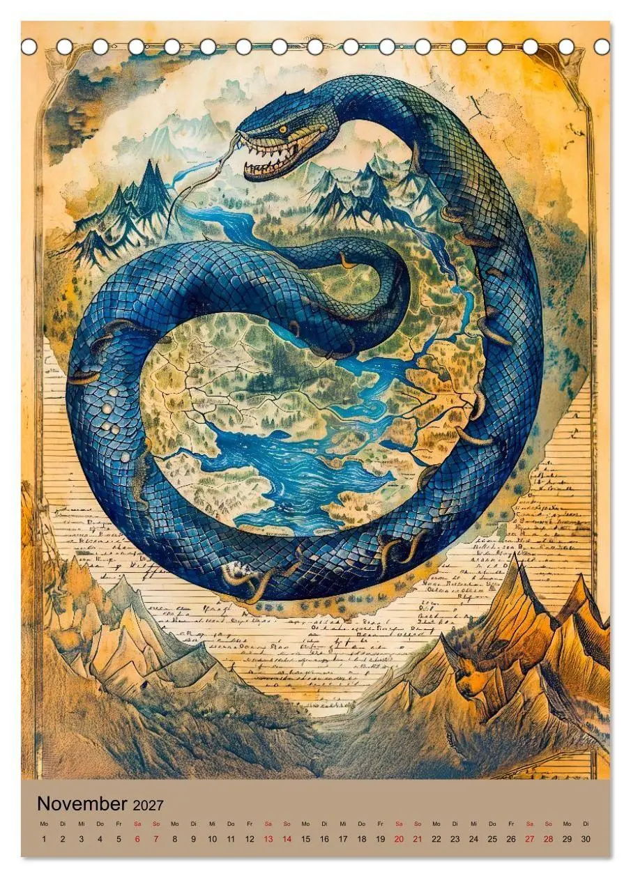 Bild: 9783516928556 | Wikinger - Mythologie - Götter, Runen und Legenden (Tischkalender...