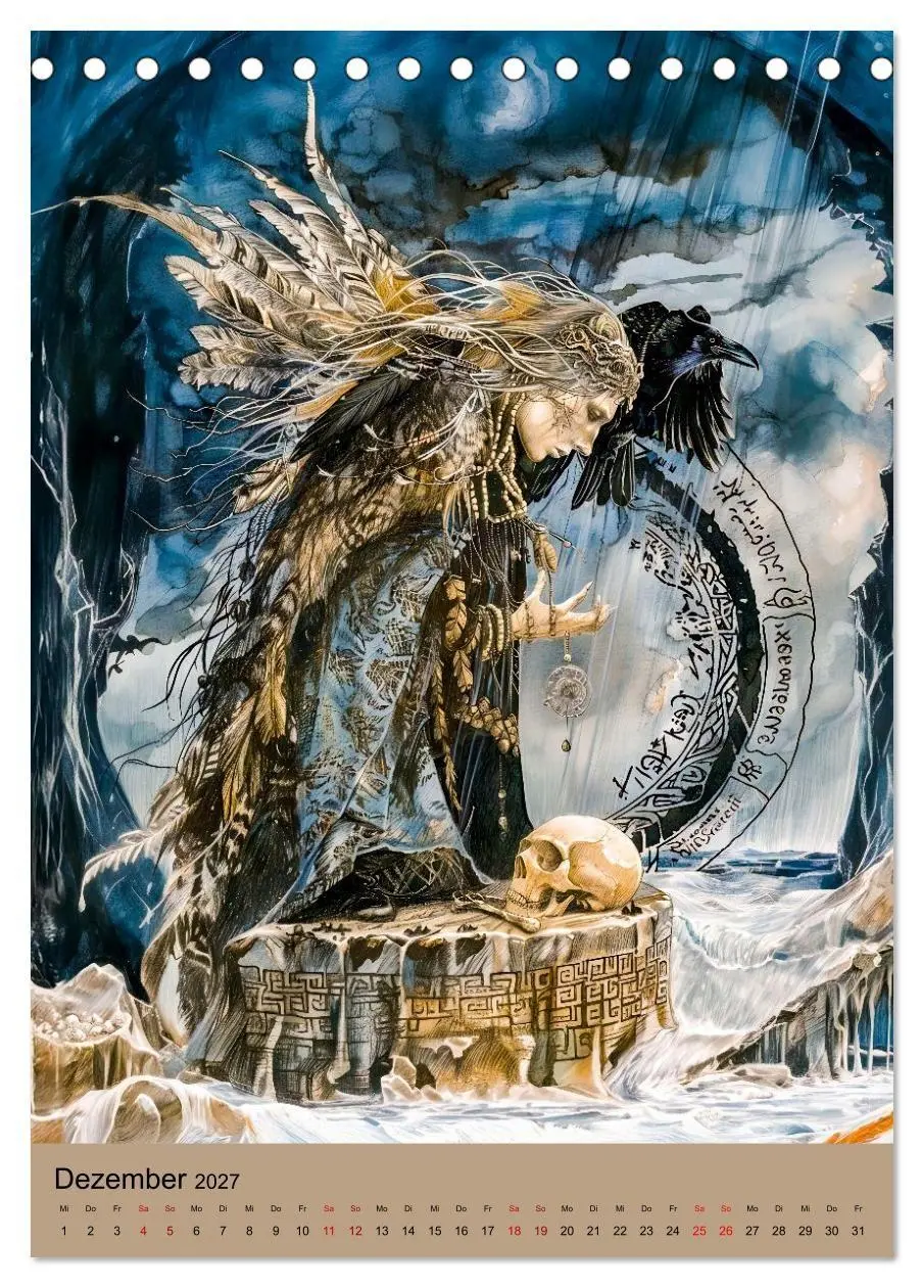 Bild: 9783516928556 | Wikinger - Mythologie - Götter, Runen und Legenden (Tischkalender...