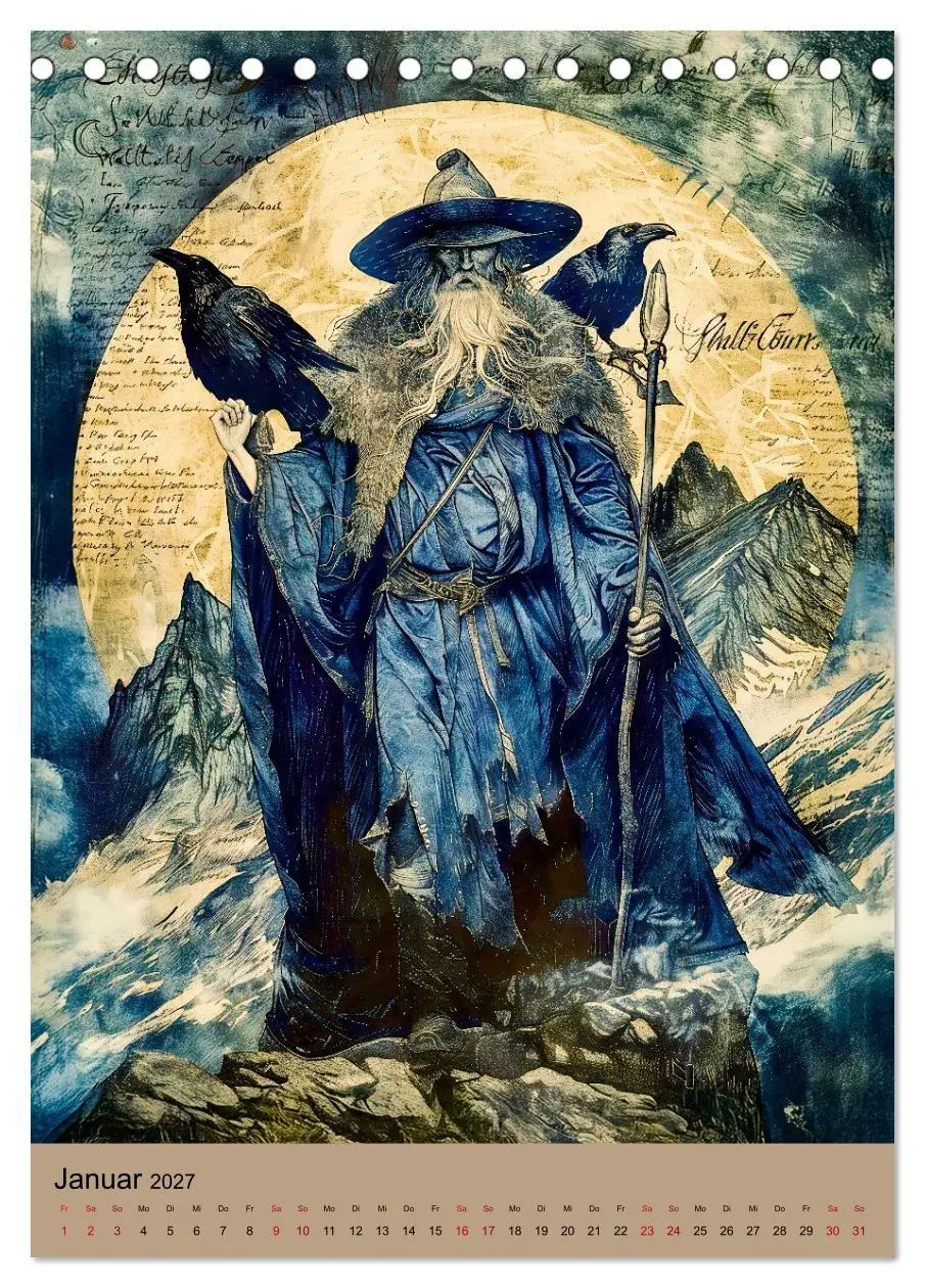 Bild: 9783516928556 | Wikinger - Mythologie - Götter, Runen und Legenden (Tischkalender...