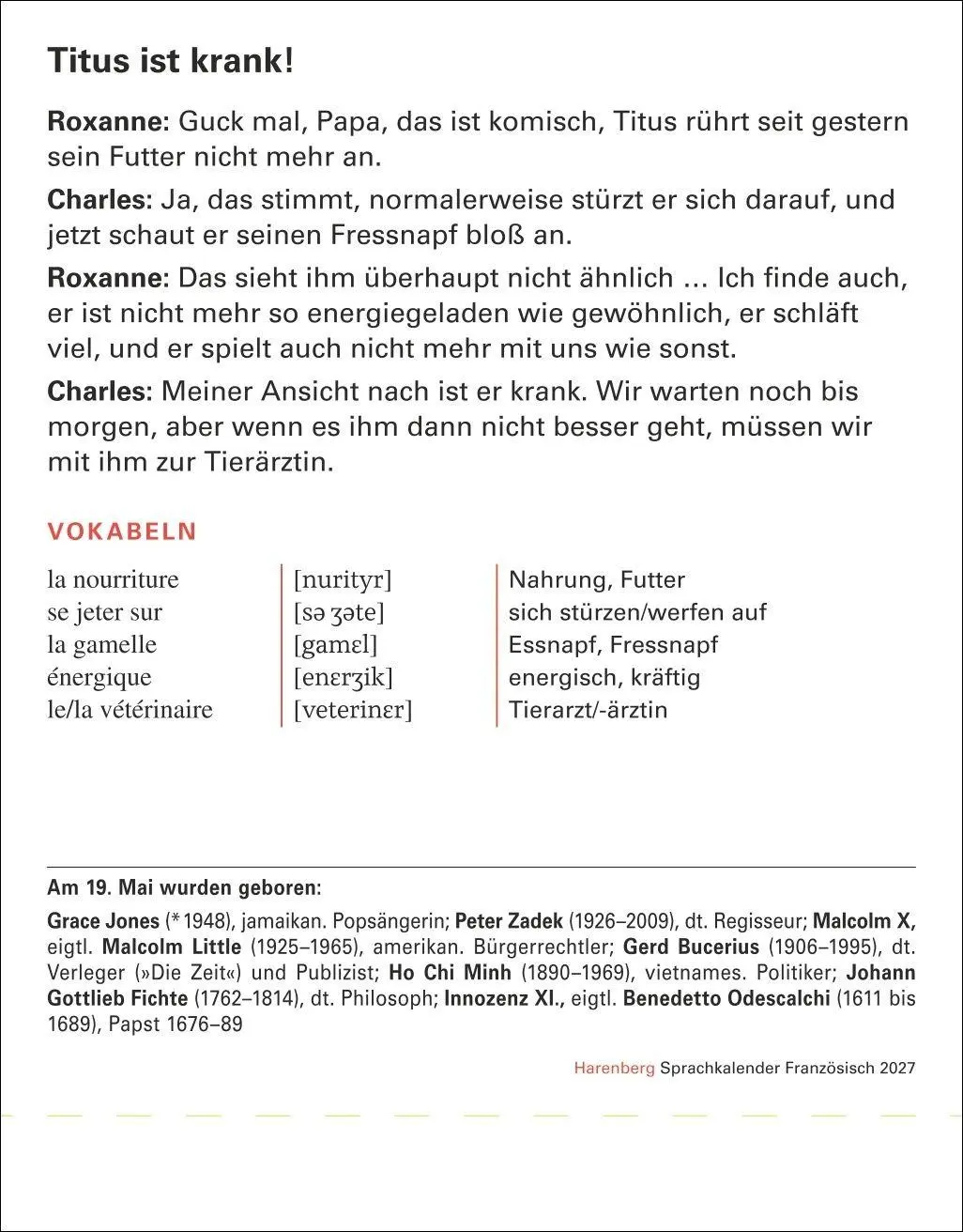 Bild: 9783840038556 | Französisch Sprachkalender 2027 - Französisch lernen leicht gemacht...