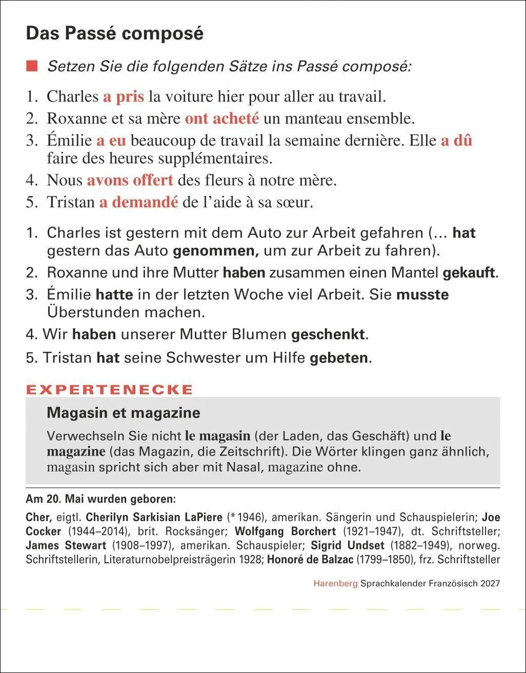 Bild: 9783840038556 | Französisch Sprachkalender 2027 - Französisch lernen leicht gemacht...