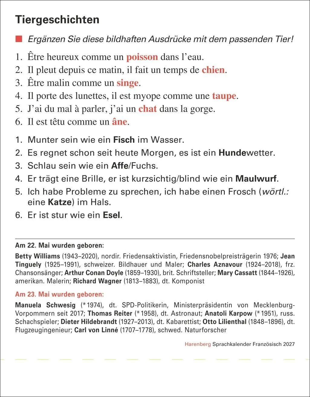 Bild: 9783840038556 | Französisch Sprachkalender 2027 - Französisch lernen leicht gemacht...