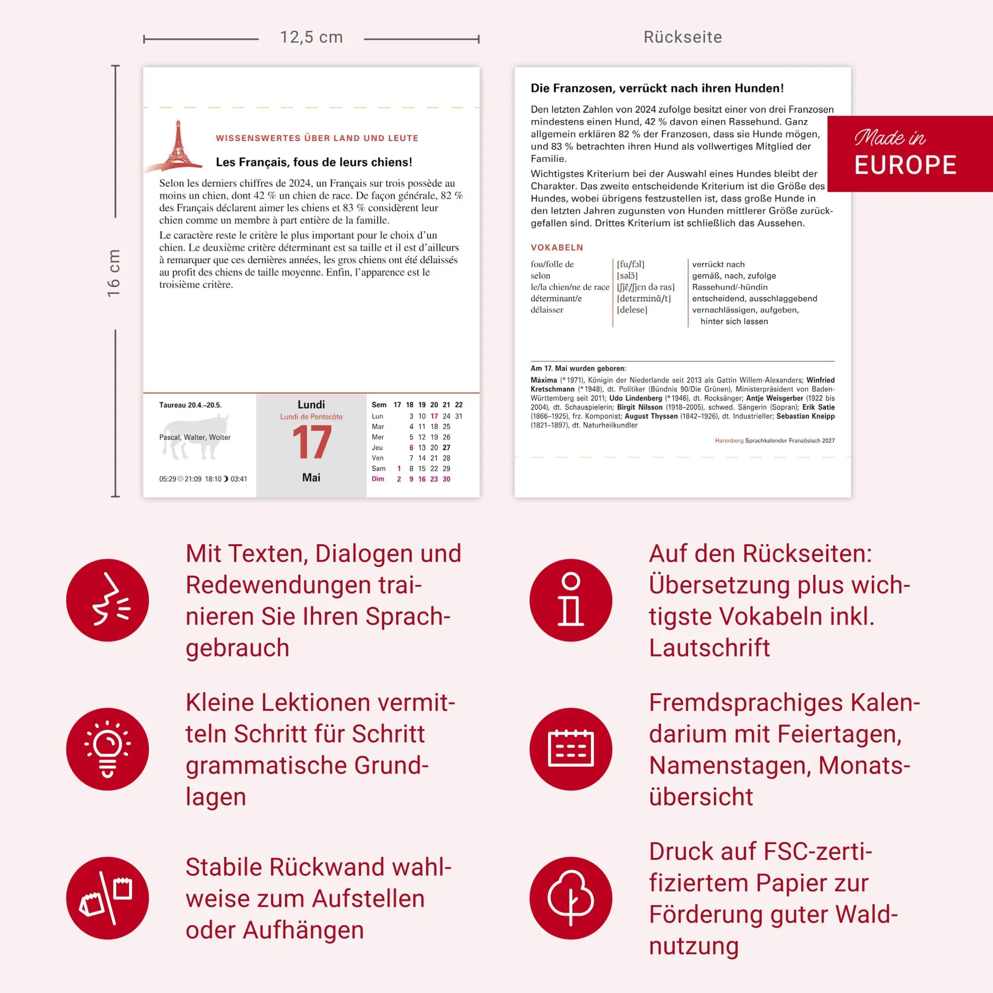 Bild: 9783840038556 | Französisch Sprachkalender 2027 - Französisch lernen leicht gemacht...