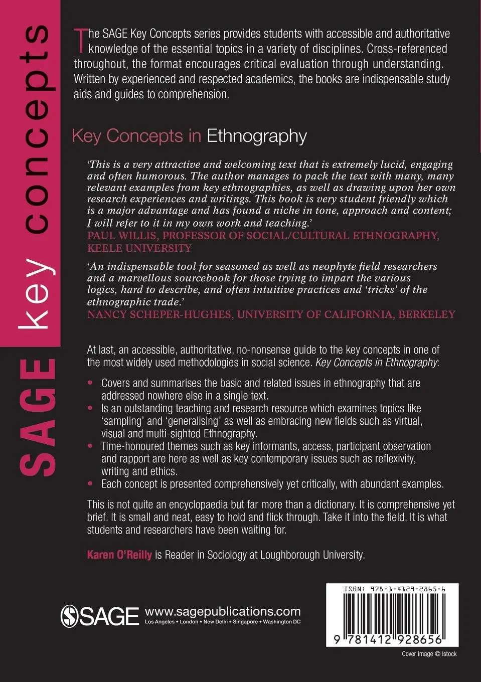 Rückseite: 9781412928656 | Key Concepts in Ethnography | Karen O'Reilly | Taschenbuch | Englisch