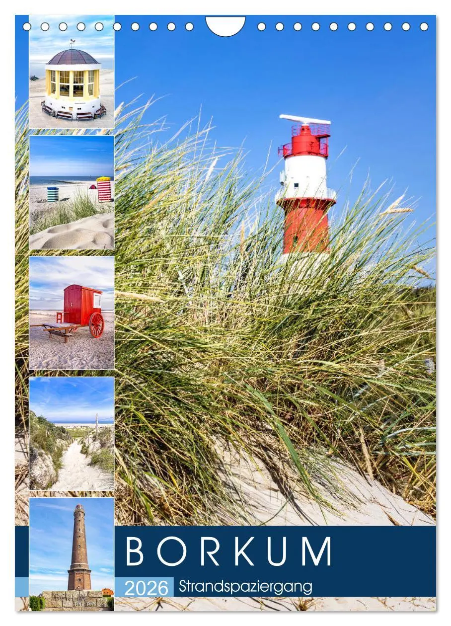 Cover: 9783516398656 | Borkum Strandspaziergang (Wandkalender 2026 DIN A4 hoch), CALVENDO...
