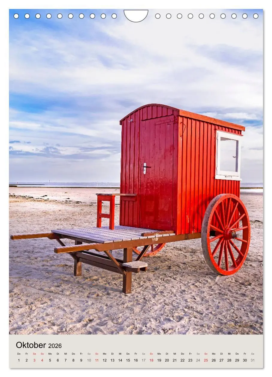 Bild: 9783516398656 | Borkum Strandspaziergang (Wandkalender 2026 DIN A4 hoch), CALVENDO...
