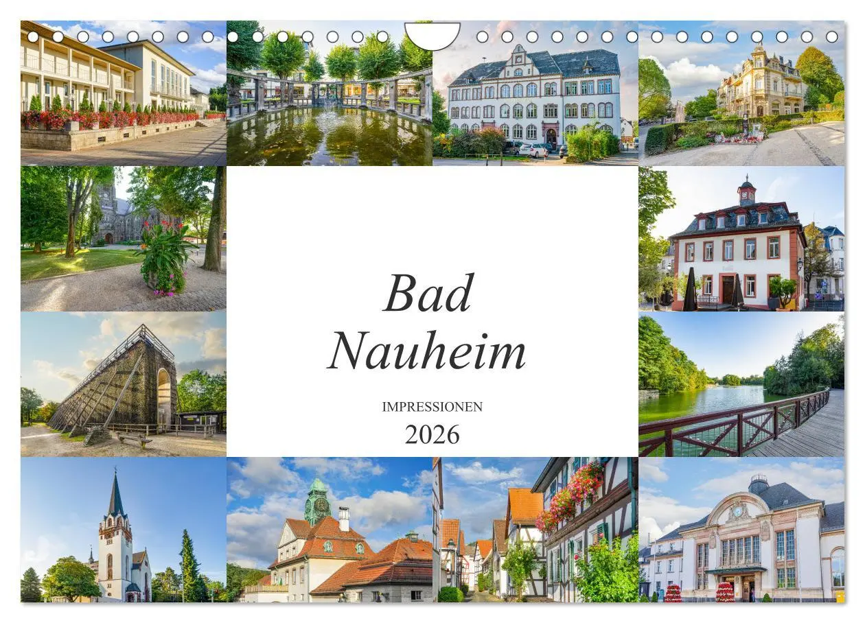 Cover: 9783457748756 | Bad Nauheim Impressionen (Wandkalender 2026 DIN A4 quer), CALVENDO...