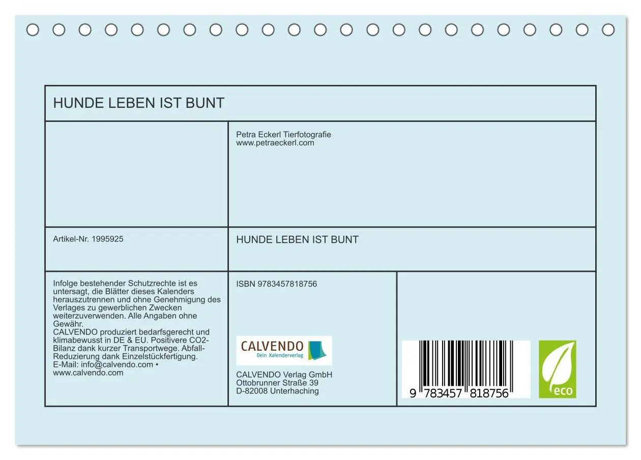 Bild: 9783457818756 | HUNDE LEBEN IST BUNT (Tischkalender 2026 DIN A5 quer), CALVENDO...