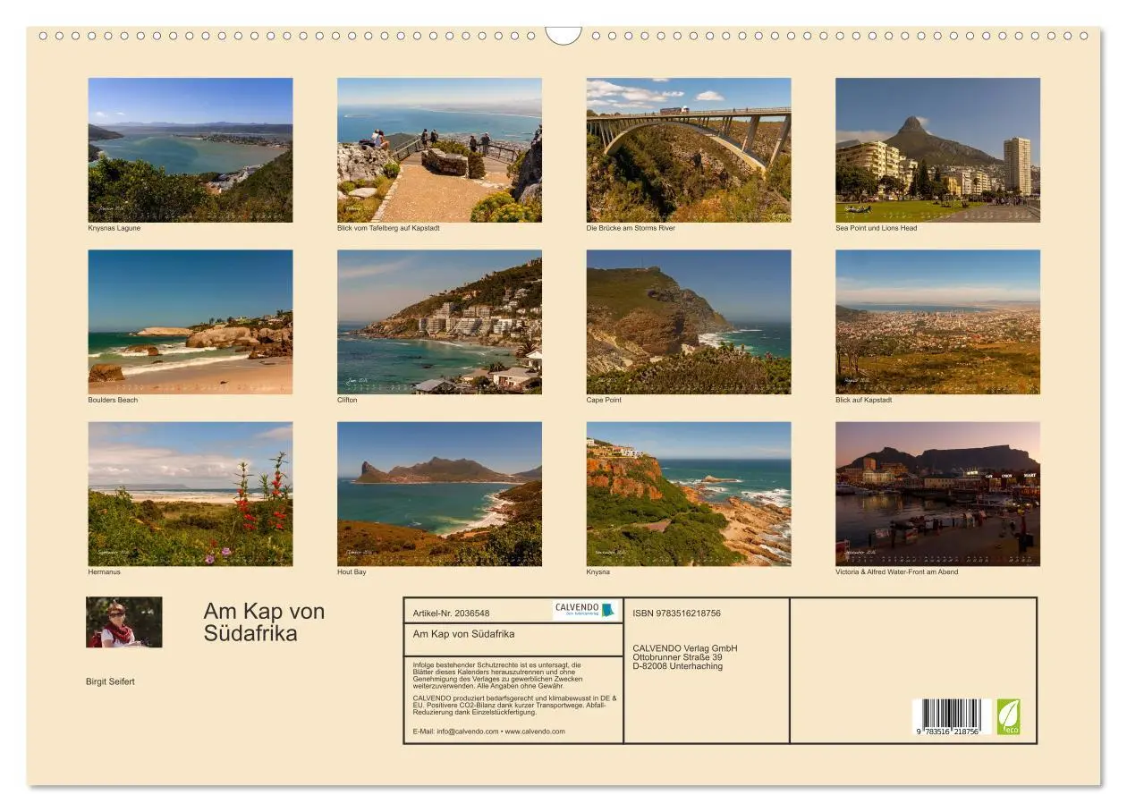 Bild: 9783516218756 | Am Kap von Südafrika (Wandkalender 2026 DIN A2 quer), CALVENDO...