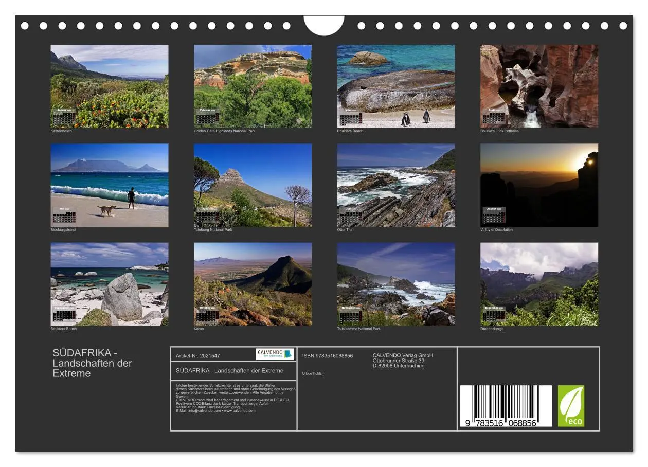 Bild: 9783516068856 | SÜDAFRIKA - Landschaften der Extreme (Wandkalender 2026 DIN A4...