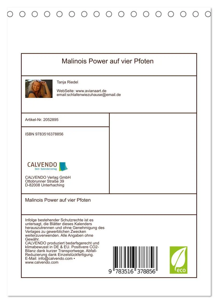 Bild: 9783516378856 | Malinois Power auf vier Pfoten (Tischkalender 2026 DIN A5 hoch),...