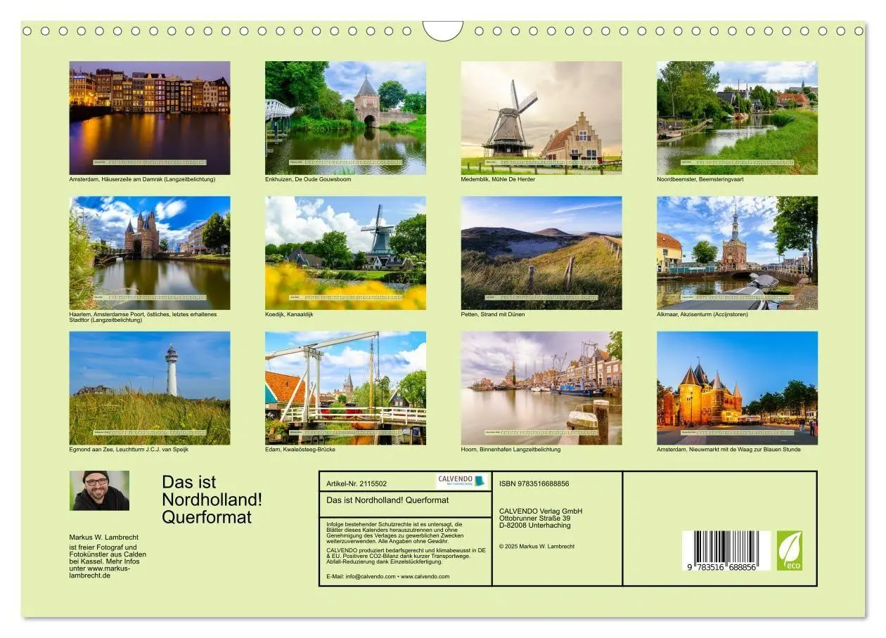 Bild: 9783516688856 | Das ist Nordholland! Querformat (Wandkalender 2026 DIN A3 quer),...