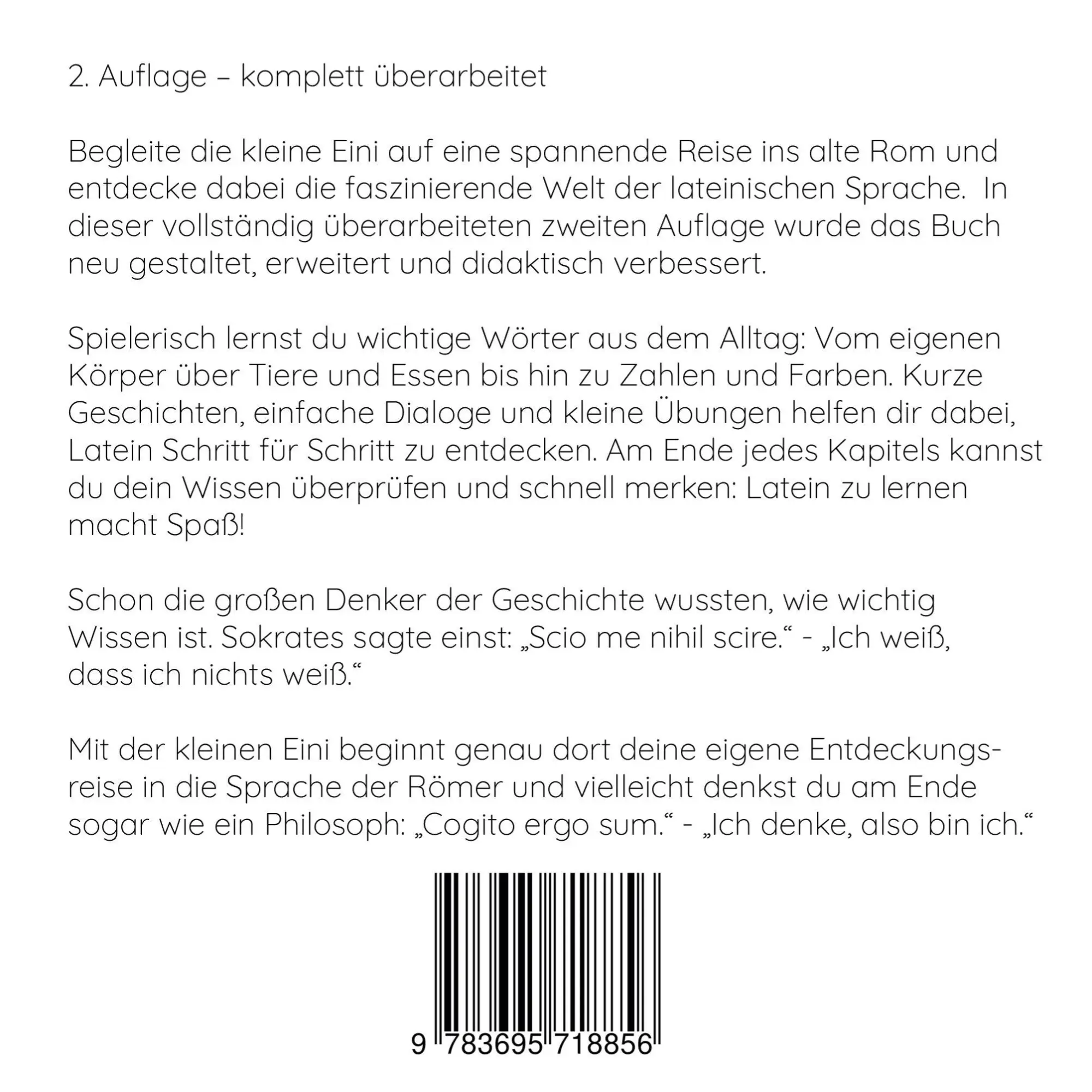 Rückseite: 9783695718856 | Latein lernen mit der kleinen Eini | Martin Nyenstad | Taschenbuch
