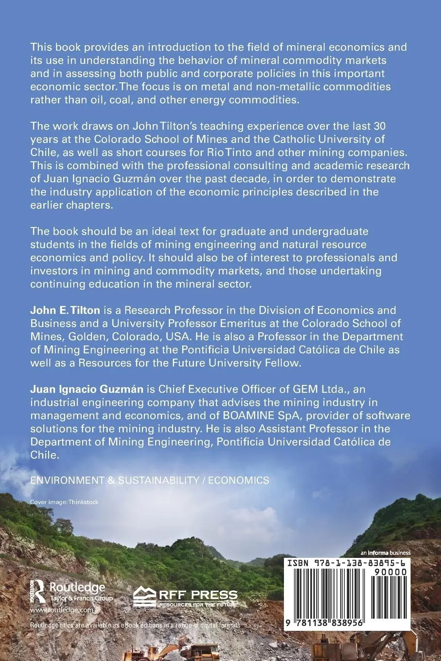 Rückseite: 9781138838956 | Mineral Economics and Policy | John E. Tilton (u. a.) | Taschenbuch