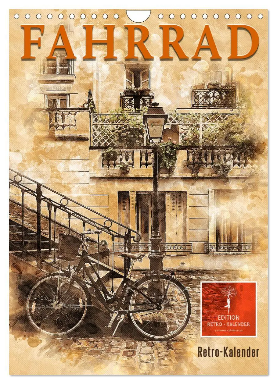 Cover: 9783516368956 | Fahrrad - Retro-Kalender (Wandkalender 2026 DIN A4 hoch), CALVENDO...