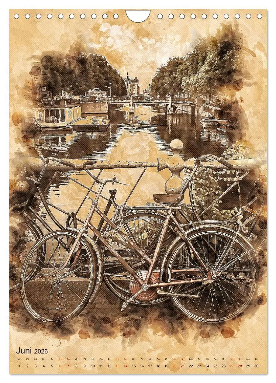 Bild: 9783516368956 | Fahrrad - Retro-Kalender (Wandkalender 2026 DIN A4 hoch), CALVENDO...
