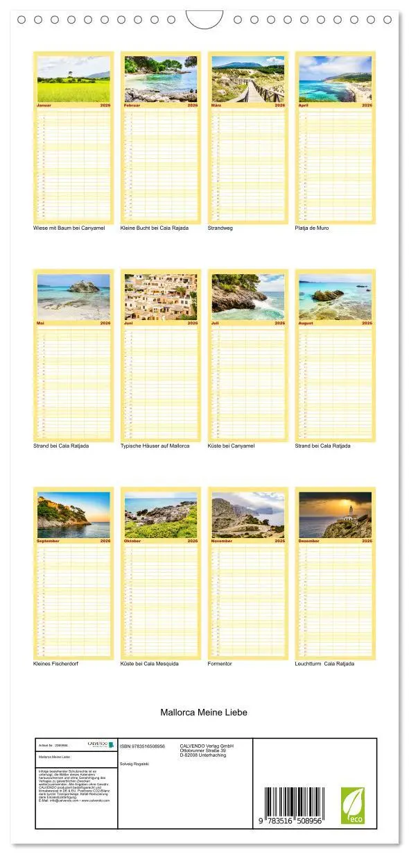 Bild: 9783516508956 | Familienplaner 2026 - Mallorca Meine Liebe mit 5 Spalten...