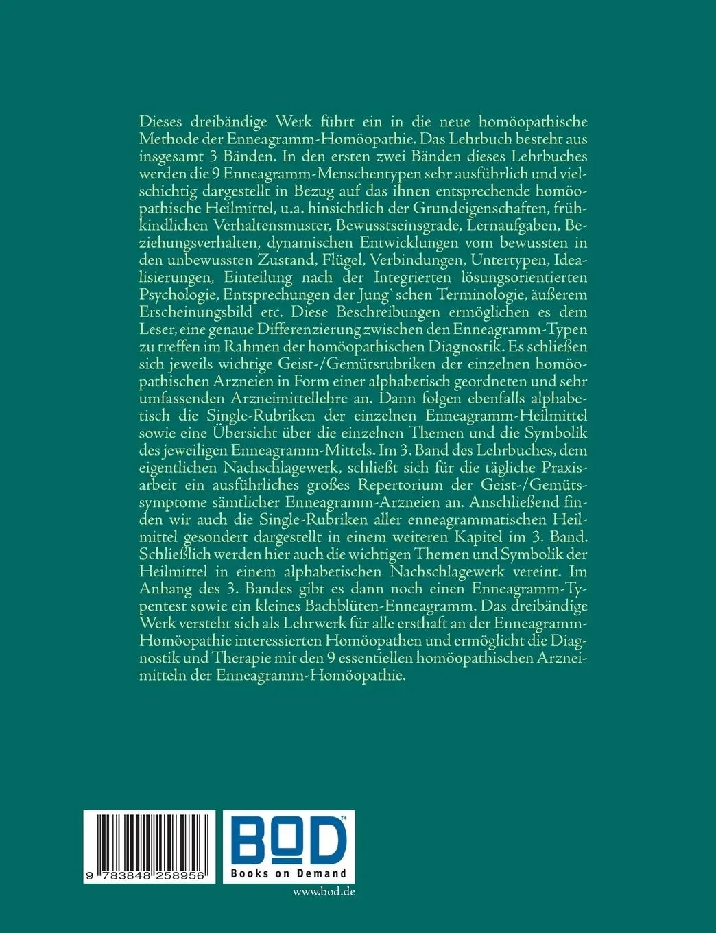 Rückseite: 9783848258956 | Lehrbuch der Enneagramm-Homöopathie | Detlef Rathmer | Taschenbuch