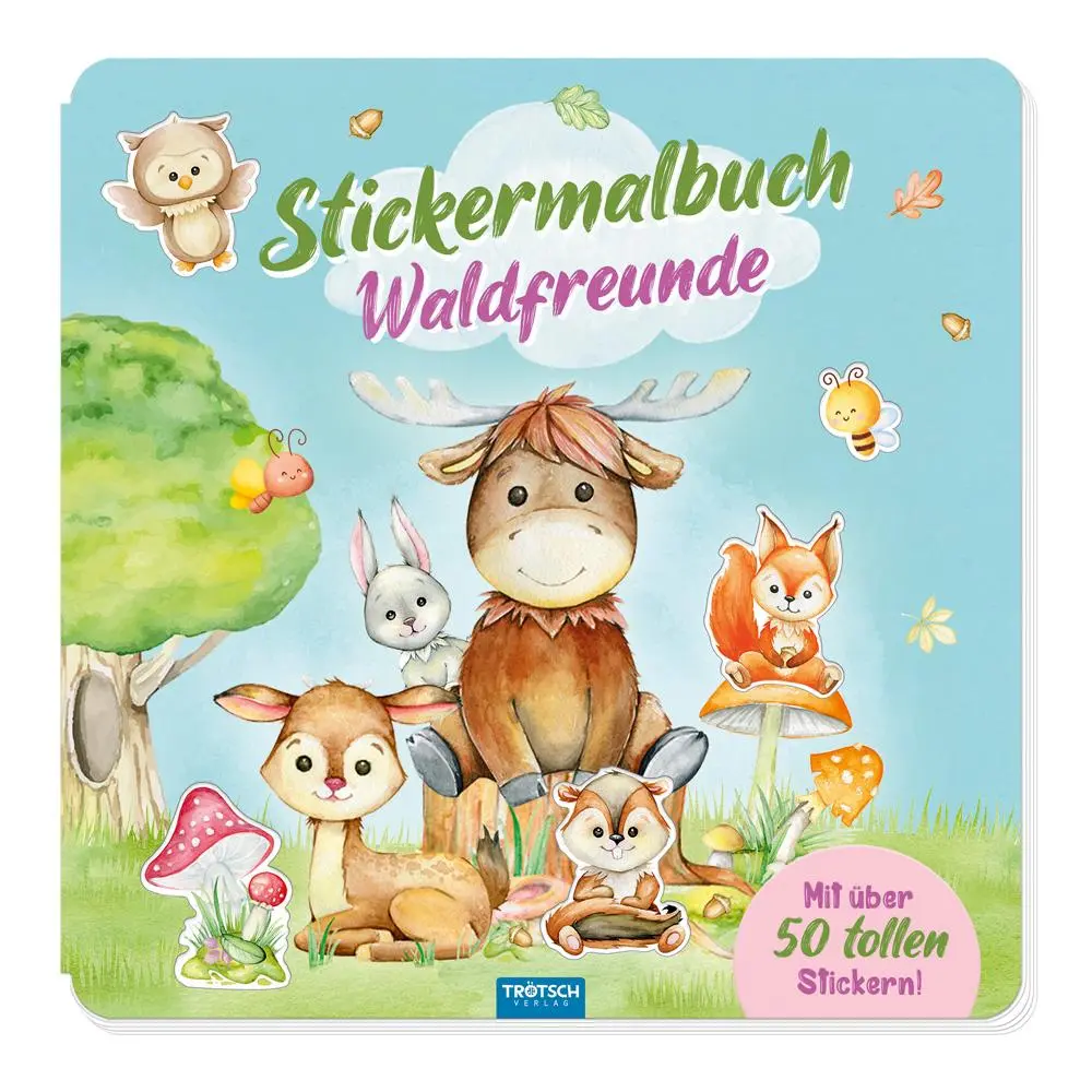 Cover: 9783965528956 | Trötsch Malbuch Stickermalbuch Waldfreunde | Stickermalbuch Malbuch