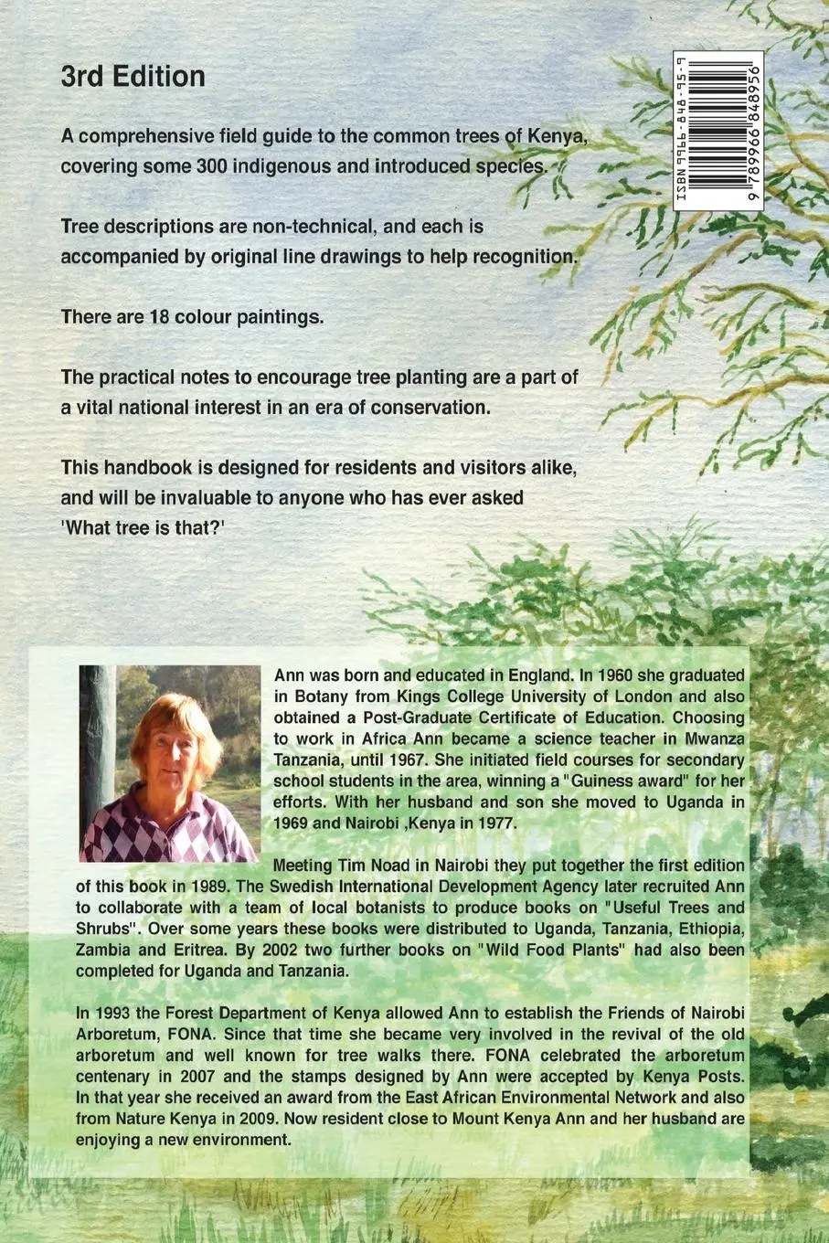 Rückseite: 9789966848956 | Trees of Kenya. An Illustrated Field Guide | Ann Birnie (u. a.) | Buch