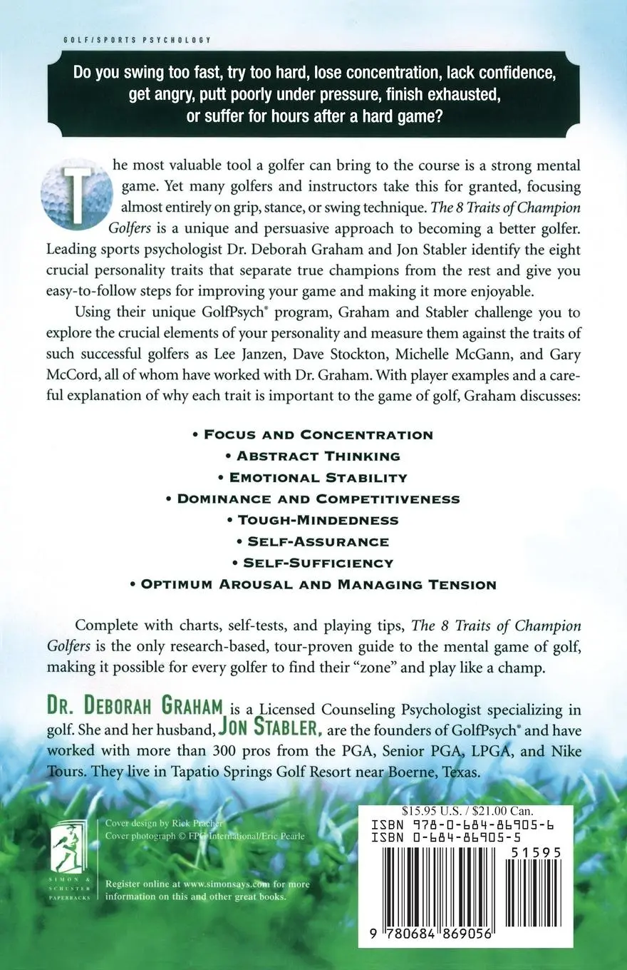 Rückseite: 9780684869056 | The 8 Traits of Champion Golfers | Deborah Graham (u. a.) | Buch
