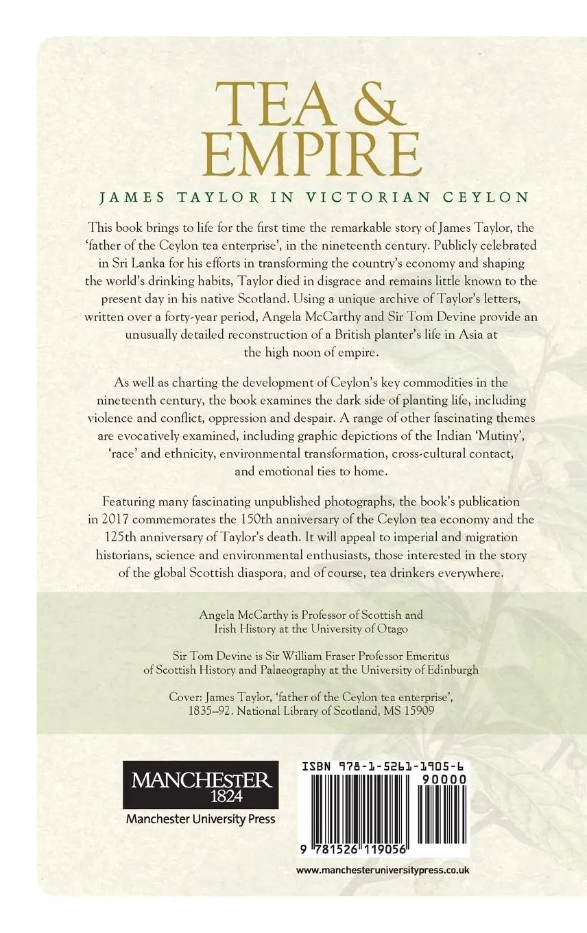 Rückseite: 9781526119056 | Tea and empire | James Taylor in Victorian Ceylon | McCarthy (u. a.)