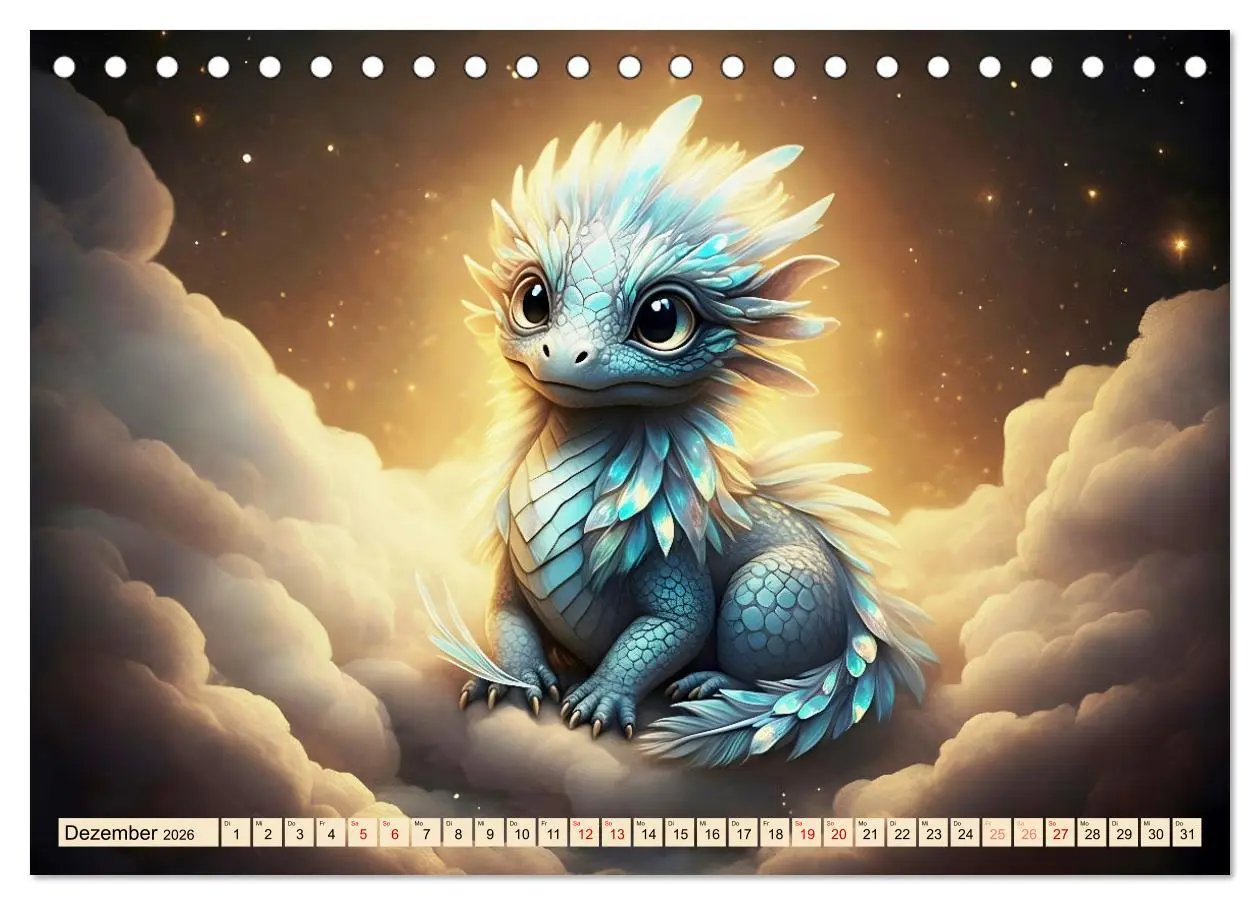 Bild: 9783457309056 | Süße Babydrachen (Tischkalender 2026 DIN A5 quer), CALVENDO...