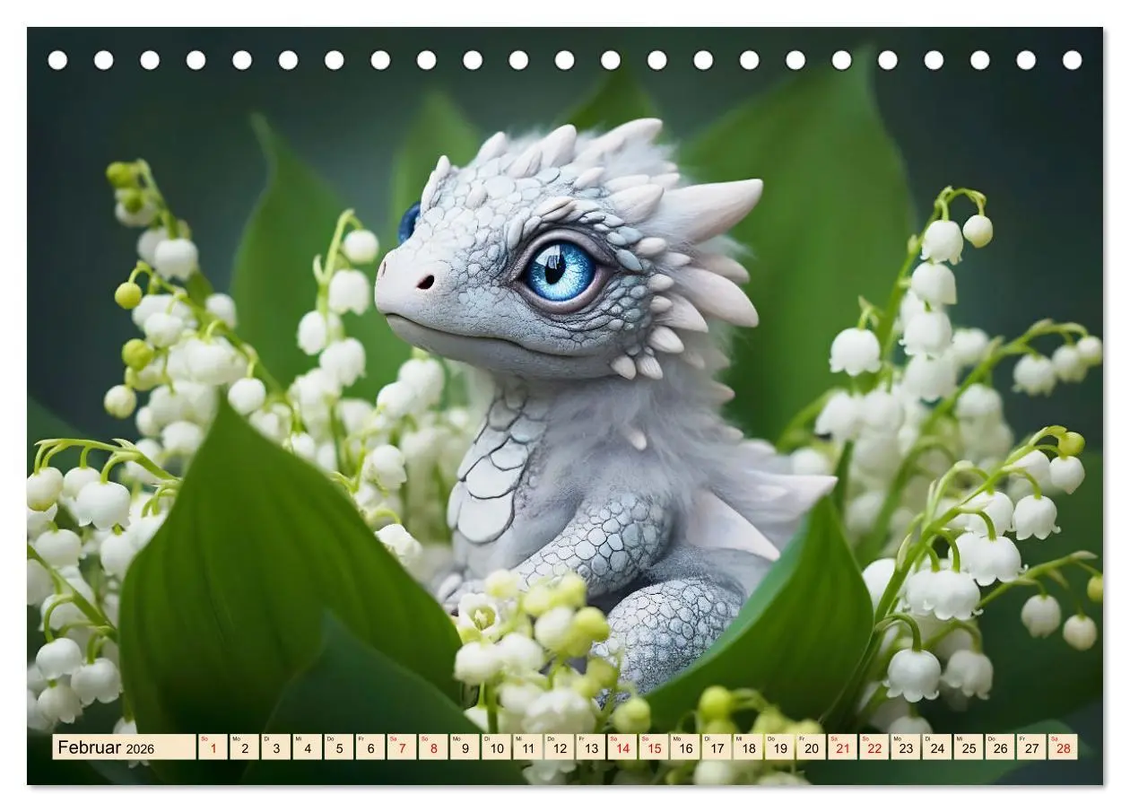 Bild: 9783457309056 | Süße Babydrachen (Tischkalender 2026 DIN A5 quer), CALVENDO...