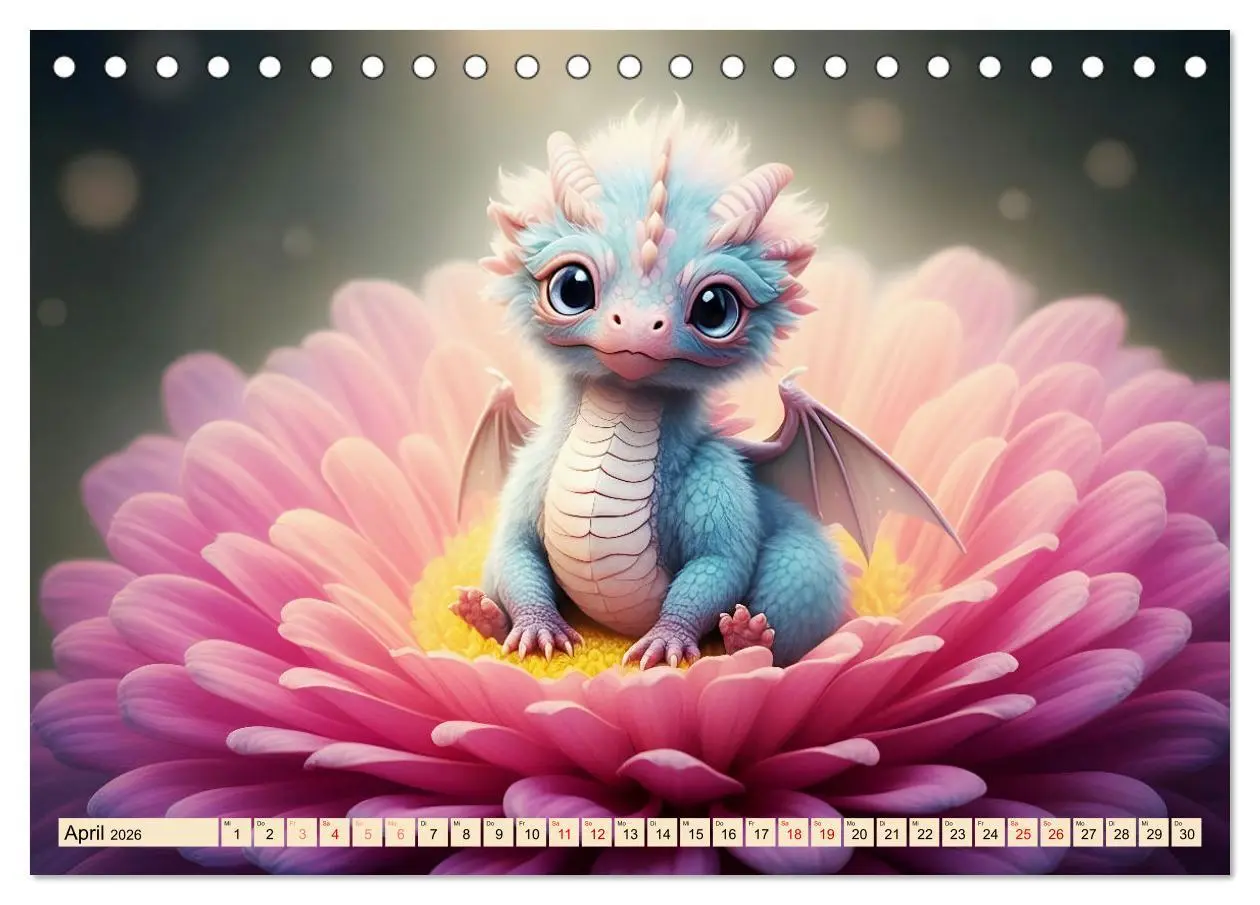 Bild: 9783457309056 | Süße Babydrachen (Tischkalender 2026 DIN A5 quer), CALVENDO...