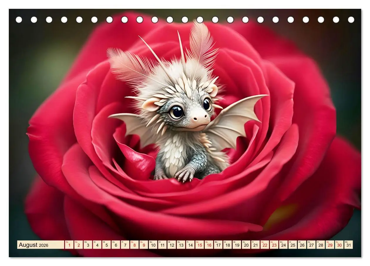 Bild: 9783457309056 | Süße Babydrachen (Tischkalender 2026 DIN A5 quer), CALVENDO...