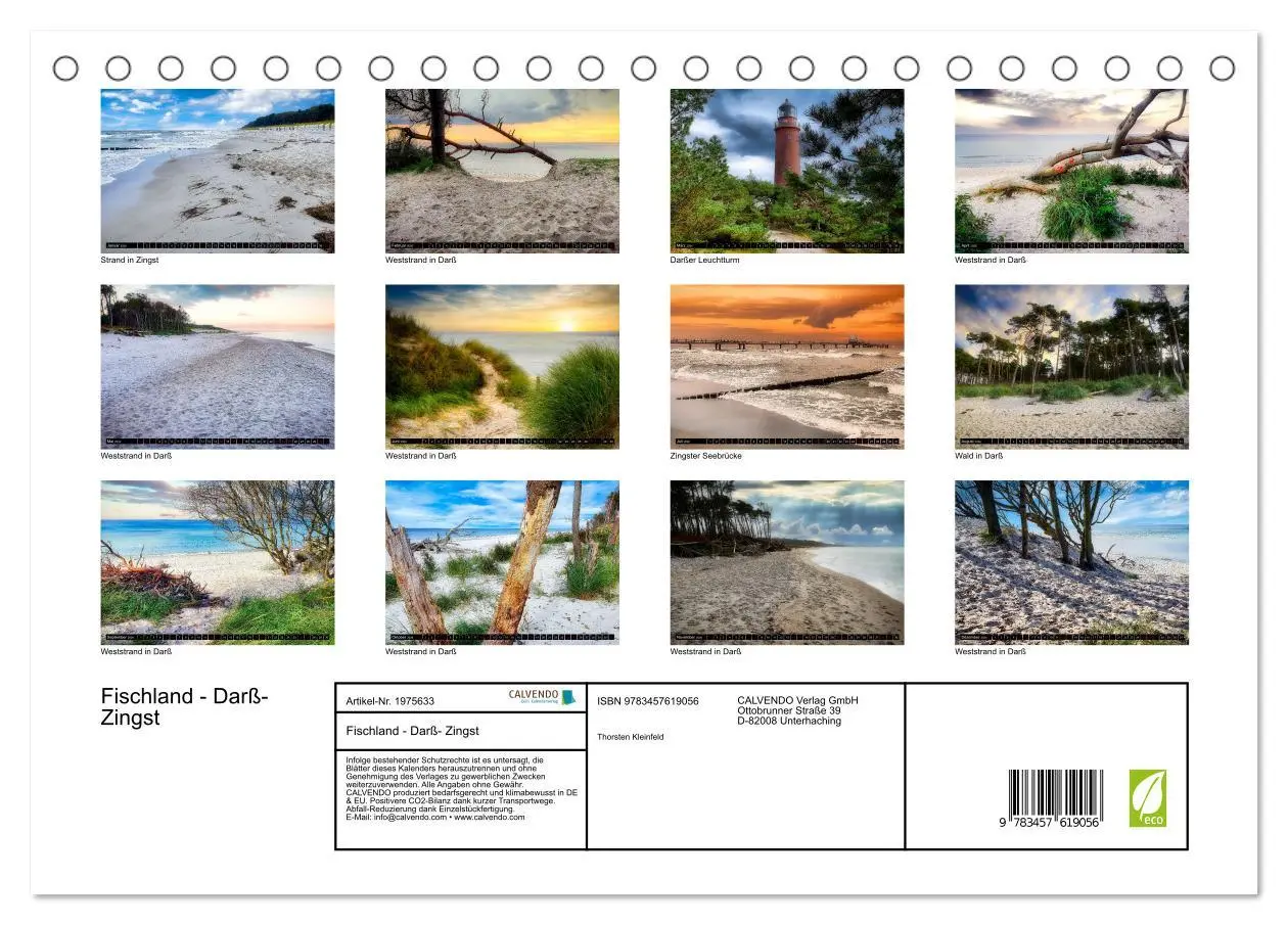 Bild: 9783457619056 | Fischland - Darß- Zingst (Tischkalender 2026 DIN A5 quer), CALVENDO...