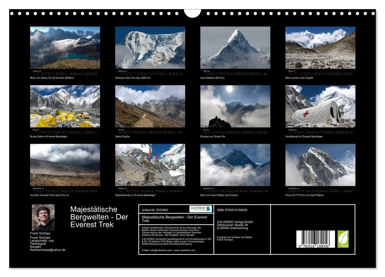 Bild: 9783516189056 | Majestätische Bergwelten - Der Everest Trek (Wandkalender 2026 DIN...