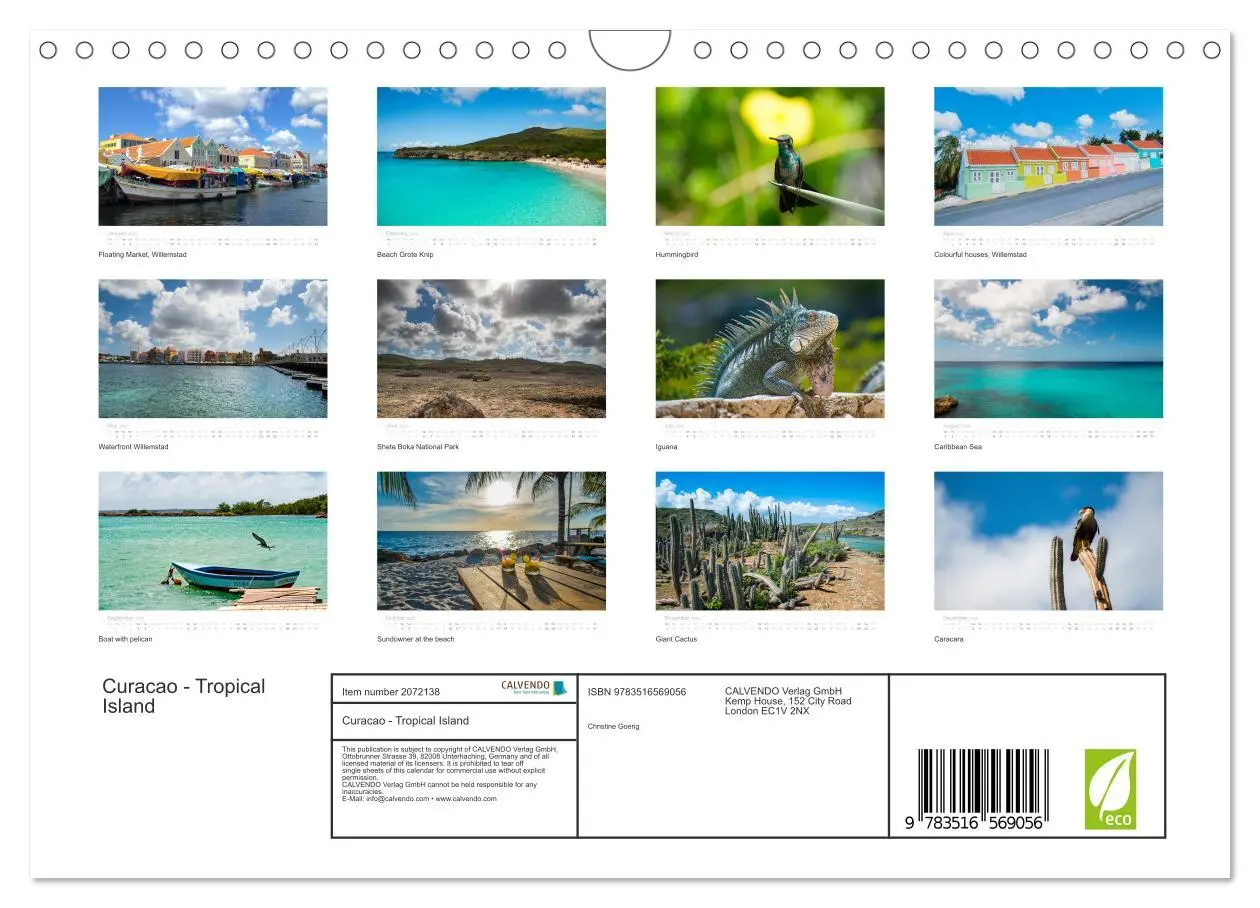 Bild: 9783516569056 | Curacao - Tropical Island (Wall Calendar 2026 DIN A4 landscape),...