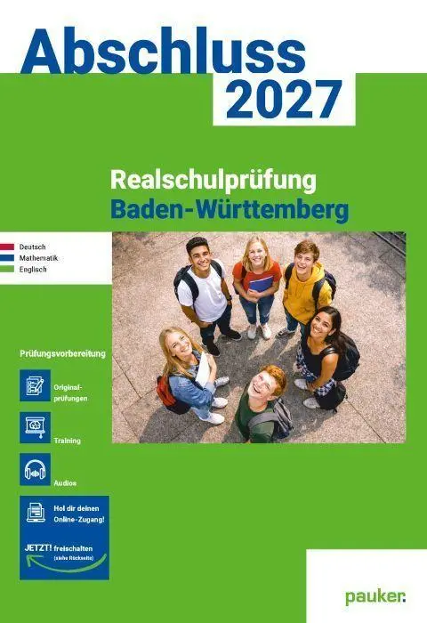 Cover: 9783889979056 | pauker. Prüfungsvorbereitung - Realschulprüfung Baden-Württemberg 2027