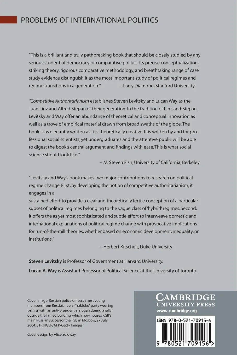 Rückseite: 9780521709156 | Competitive Authoritarianism | Hybrid Regimes After the Cold War