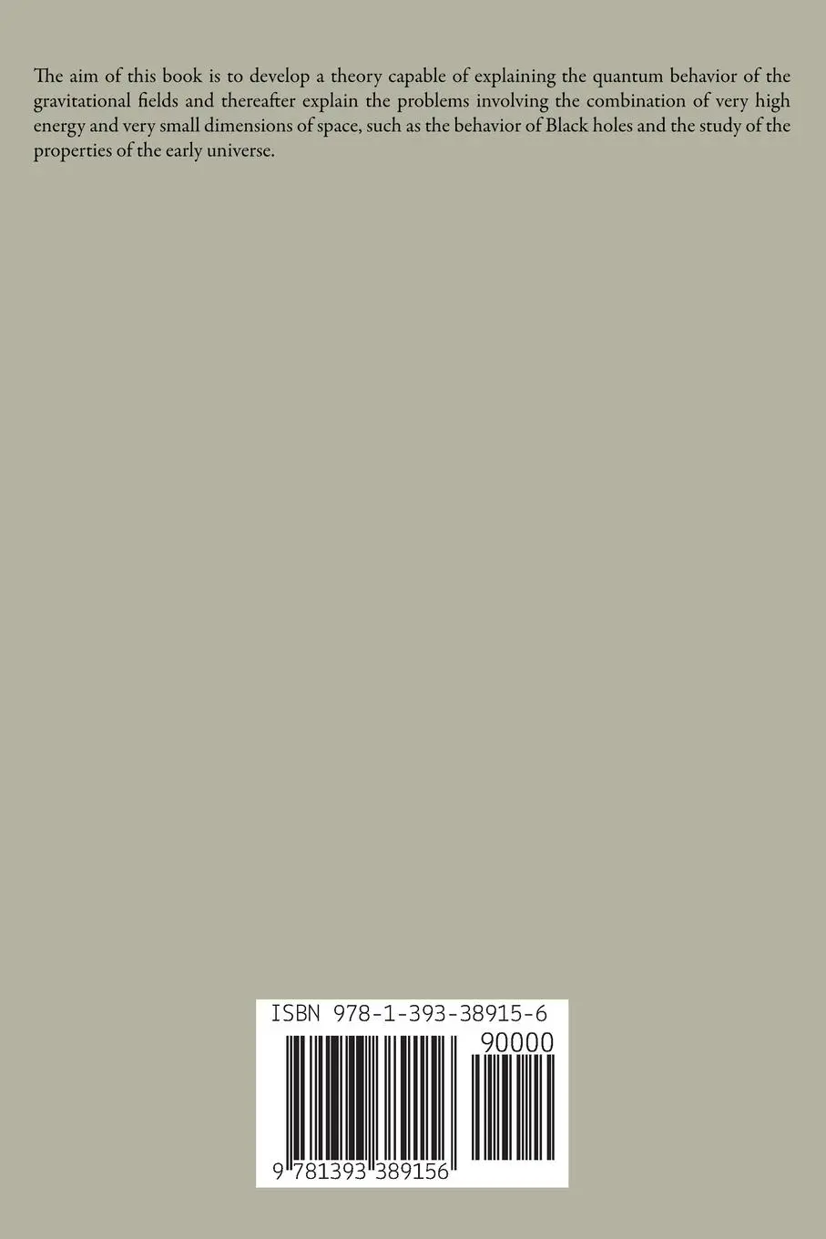 Rückseite: 9781393389156 | Mathematical Foundation of the Quantum Theory of Gravity | Francis
