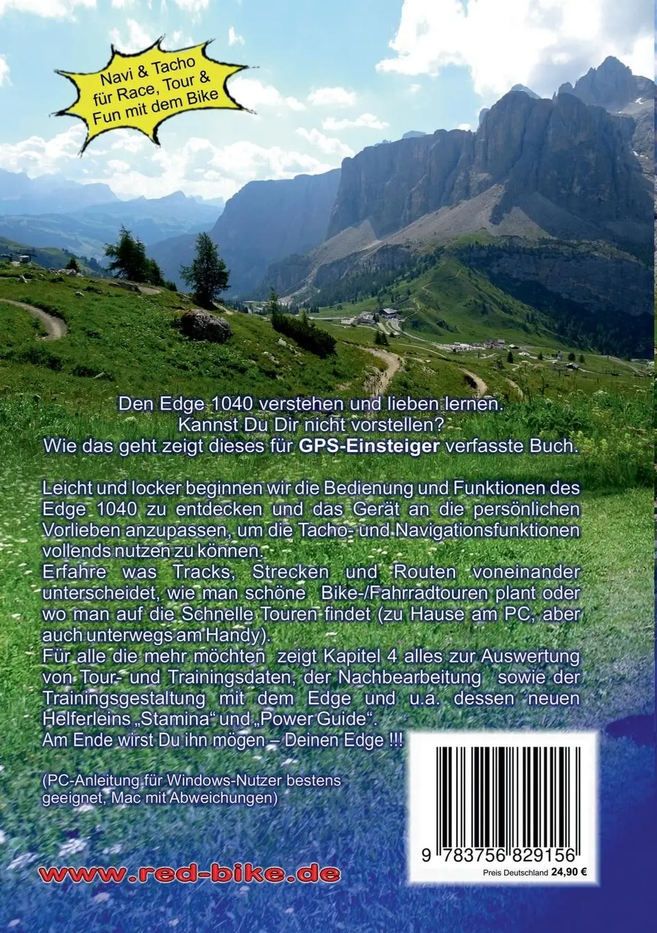 Rückseite: 9783756829156 | GPS Praxisbuch Garmin Edge 1040 | Red Bike Nußdorf | Taschenbuch