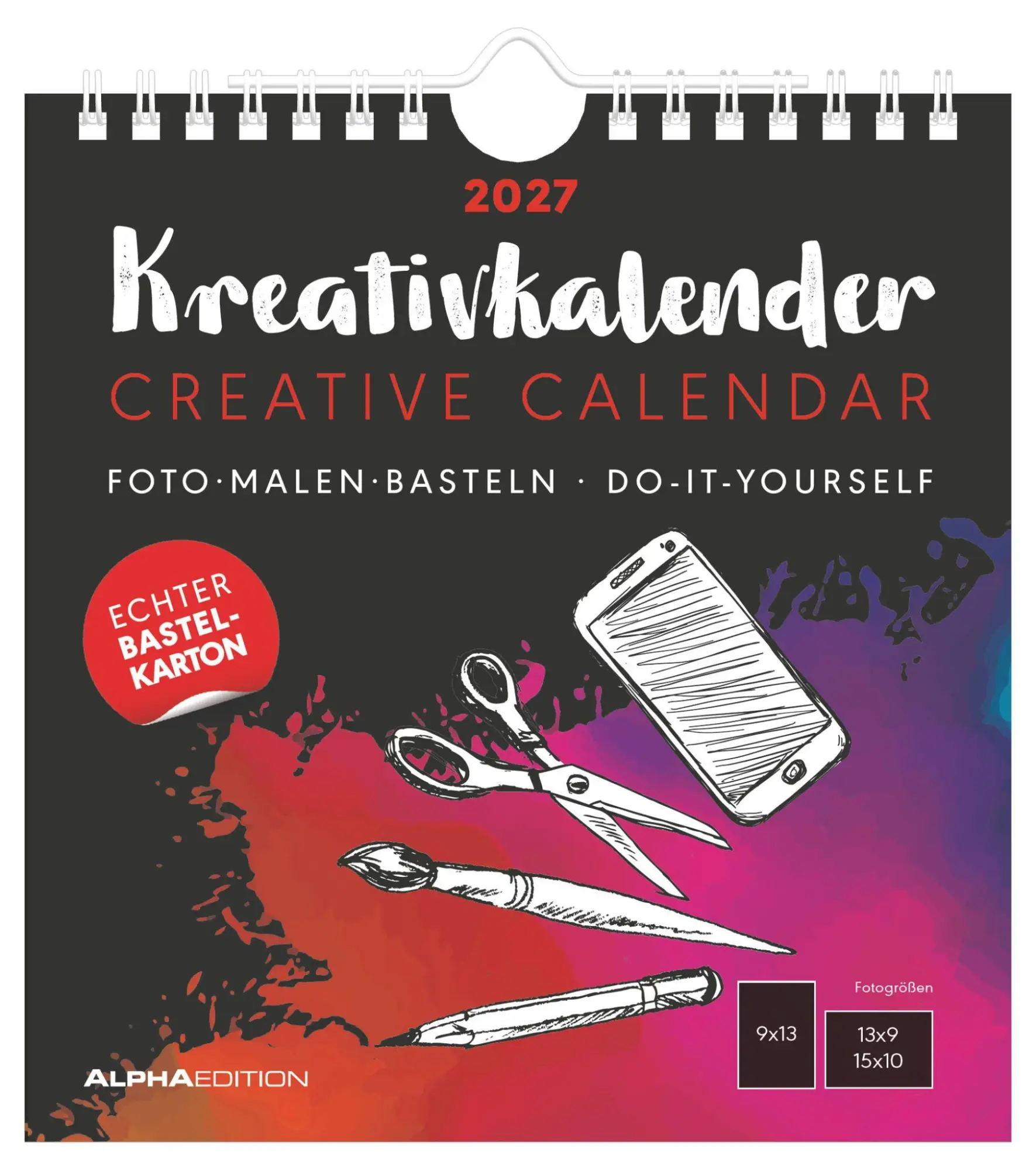 Cover: 4069095019256 | Kreativkalender S schwarz 2027 | Neumann Verlage GmbH &amp; Co KG | 14 S.