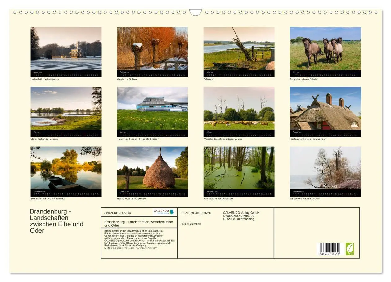 Bild: 9783457909256 | Brandenburg - Landschaften zwischen Elbe und Oder (Wandkalender...