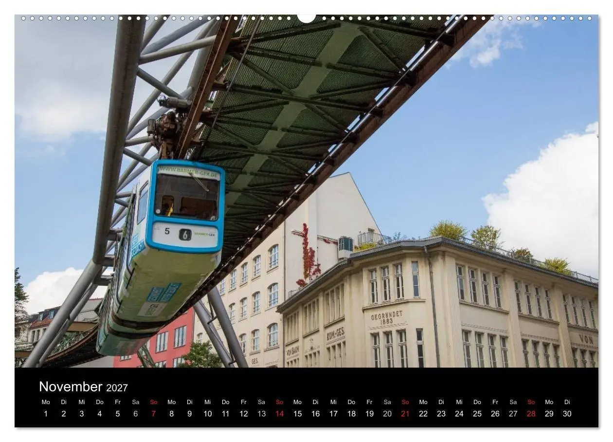 Bild: 9783569949256 | Die Wuppertaler Schwebebahn (Wandkalender 2027 DIN A2 quer),...