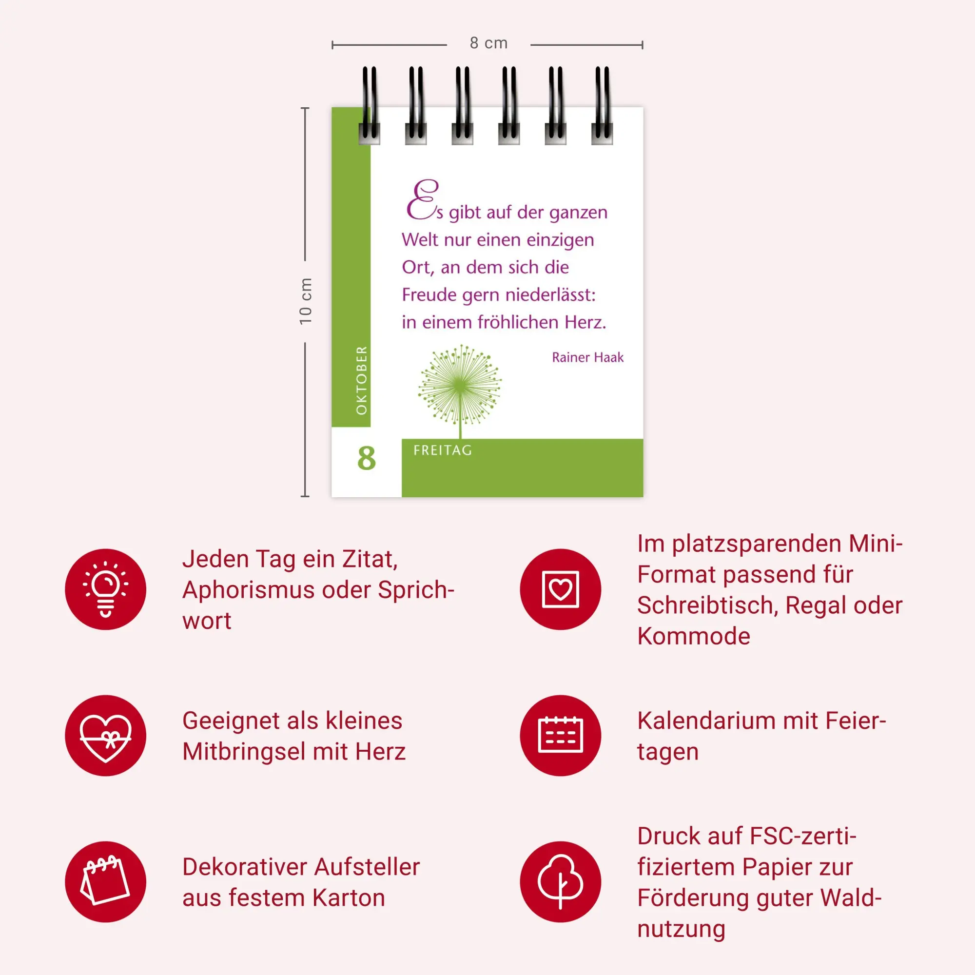 Bild: 9783840039256 | 365 Wünsche für dich Mini-Geschenkkalender 2027 | Cornelia Sonnleitner