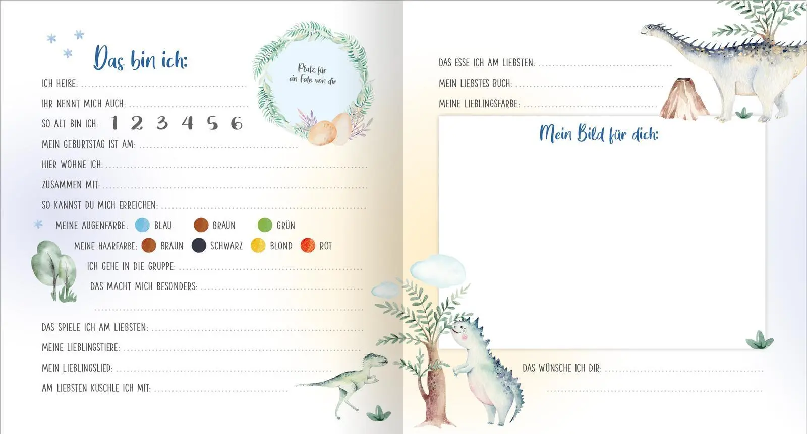 Bild: 4014489129356 | Meine ersten Freunde - Dinos (Aquarell-Optik) | Buch | 64 S. | Deutsch