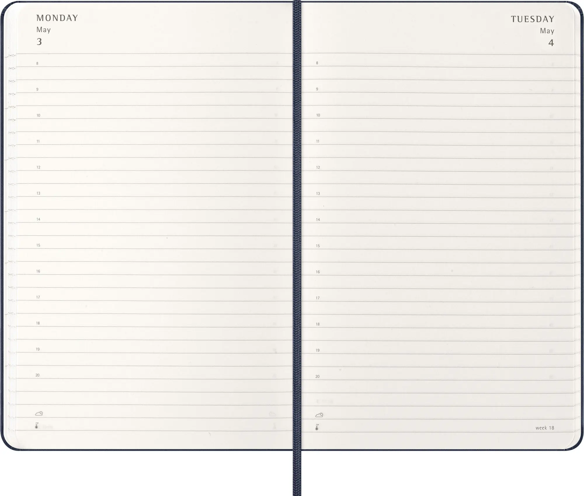Bild: 8056999279356 | Moleskine 12 Monate Tageskalender 2027, Large/A5, 1 Tag = 1 Seite,...