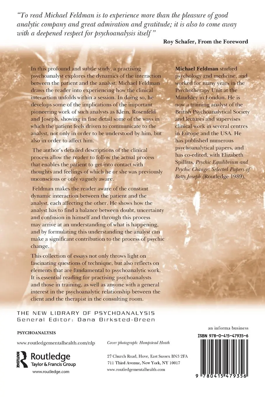 Rückseite: 9780415479356 | Doubt, Conviction and the Analytic Process | Michael Feldman | Buch